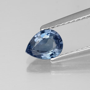 0.58캐럿 천연 블루 스피넬, 배 모양, 6.2×4.8 mm, VS