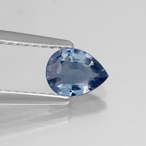 0.58캐럿 천연 블루 스피넬, 배 모양, 6.2×4.8 mm, VS