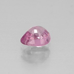 0.55캐럿 천연 로즈 핑크 스피넬, 배 모양, 5.3×4.6 mm, VVS-VS
