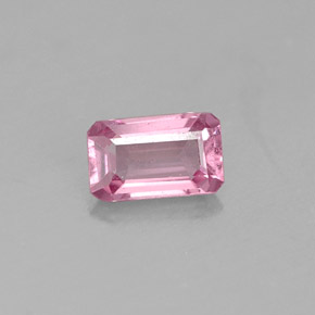 0.46캐럿 천연 핑크 스피넬, 에메랄드 컷, 5.7×3.5 mm, VS