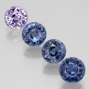 캐럿 천연 멀티컬러 스피넬 보석, 라운드 컷, 4.79 mm, VVS-VS