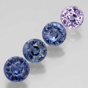 캐럿 천연 멀티컬러 스피넬 보석, 라운드 컷, 4.79 mm, VVS-VS