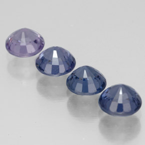 캐럿 천연 멀티컬러 스피넬 보석, 라운드 컷, 4.79 mm, VVS-VS