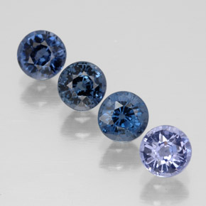캐럿 천연 멀티컬러 스피넬 보석, 라운드 컷, 4.39 mm, VVS-VS
