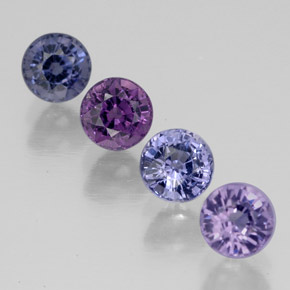 캐럿 천연 멀티컬러 스피넬 보석, 라운드 컷, 4.24 mm, VVS-VS