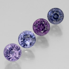 캐럿 천연 멀티컬러 스피넬 보석, 라운드 컷, 4.24 mm, VVS-VS