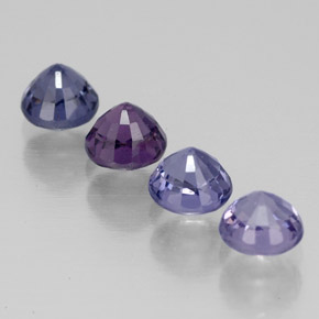 캐럿 천연 멀티컬러 스피넬 보석, 라운드 컷, 4.24 mm, VVS-VS