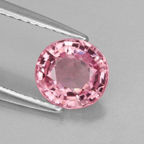 1.32캐럿 천연 핑크빛 바이올렛 스피넬, 타원형 컷, 7×6.6 mm, VVS-VS
