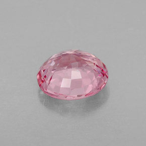 1.32캐럿 천연 핑크빛 바이올렛 스피넬, 타원형 컷, 7×6.6 mm, VVS-VS