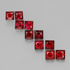 캐럿 천연 레드 스피넬 보석, 스퀘어, 3.1×3.1 mm, VVS-VS
