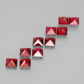 캐럿 천연 레드 스피넬 보석, 스퀘어, 3.1×3.1 mm, VVS-VS