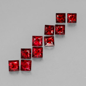 캐럿 천연 레드 스피넬 보석, 스퀘어, 3.1×3 mm, VVS-VS