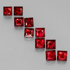 캐럿 천연 레드 스피넬 보석, 스퀘어, 3.1×3 mm, VVS-VS