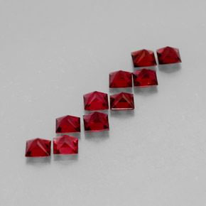 캐럿 천연 레드 스피넬 보석, 스퀘어, 3.1×3 mm, VVS-VS