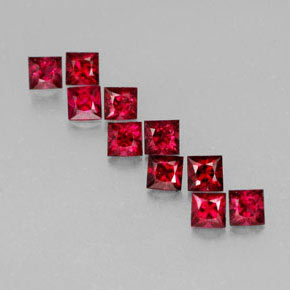 캐럿 천연 레드 스피넬 보석, 스퀘어, 3.1×3 mm, VVS-VS