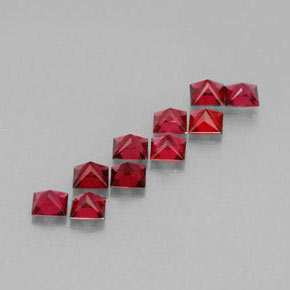 캐럿 천연 레드 스피넬 보석, 스퀘어, 3.1×3 mm, VVS-VS