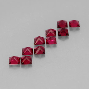 캐럿 천연 레드 스피넬 보석, 스퀘어, 3.1×3.1 mm, VVS-VS