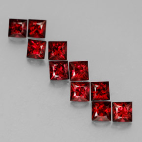 캐럿 천연 레드 스피넬 보석, 스퀘어, 3.1×3.1 mm, VVS-VS