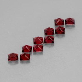 캐럿 천연 레드 스피넬 보석, 스퀘어, 3.1×3.1 mm, VVS-VS