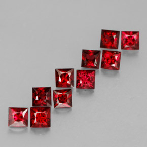 캐럿 천연 레드 스피넬 보석, 스퀘어, 3.1×3.1 mm, VVS-VS