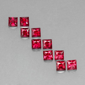 캐럿 천연 레드 스피넬 보석, 스퀘어, 3.1×3.1 mm, VVS-VS