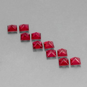 캐럿 천연 레드 스피넬 보석, 스퀘어, 3.1×3.1 mm, VVS-VS