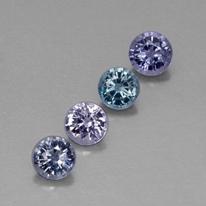 캐럿 천연 멀티컬러 스피넬 보석, 라운드 컷, 4.59 mm, VVS-VS