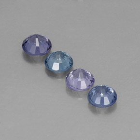 캐럿 천연 멀티컬러 스피넬 보석, 라운드 컷, 4.59 mm, VVS-VS