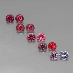 캐럿 천연 멀티컬러 스피넬 보석, 라운드 컷, 4.30 mm, VVS-VS