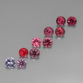 캐럿 천연 멀티컬러 스피넬 보석, 라운드 컷, 4.30 mm, VVS-VS