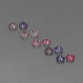 캐럿 천연 멀티컬러 스피넬 보석, 라운드 컷, 2.97 mm, VVS-VS