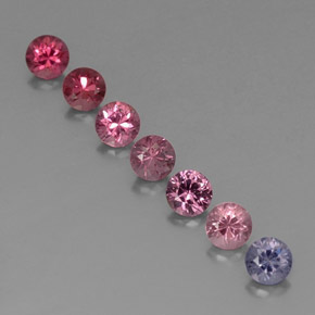 캐럿 천연 멀티컬러 스피넬 보석, 라운드 컷, 4.37 mm, VVS-VS