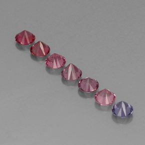 캐럿 천연 멀티컬러 스피넬 보석, 라운드 컷, 4.37 mm, VVS-VS