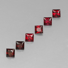 캐럿 천연 레드 스피넬 보석, 스퀘어, 3.2×3.2 mm, VVS-VS