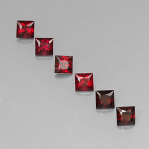 캐럿 천연 레드 스피넬 보석, 스퀘어, 3.2×3.2 mm, VVS-VS