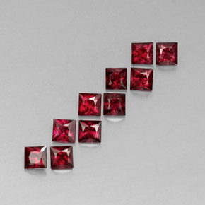 캐럿 천연 레드 스피넬 보석, 스퀘어, 3.1×3 mm, VVS-VS