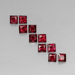 캐럿 천연 레드 스피넬 보석, 스퀘어, 3.1×3 mm, VVS-VS