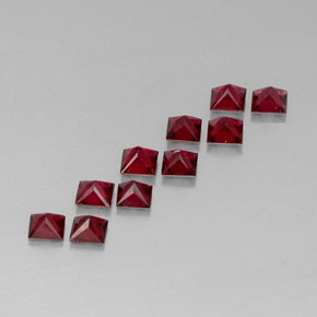 캐럿 천연 레드 스피넬 보석, 스퀘어, 3.1×3 mm, VVS-VS