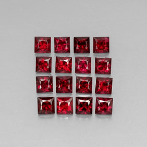 캐럿 천연 레드 스피넬 보석, 스퀘어, 3.2×3.1 mm, VVS-VS