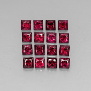 캐럿 천연 레드 스피넬 보석, 스퀘어, 3.2×3.1 mm, VVS-VS
