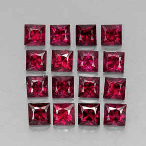 캐럿 천연 레드 스피넬 보석, 스퀘어, 3.2×3.1 mm, VVS-VS