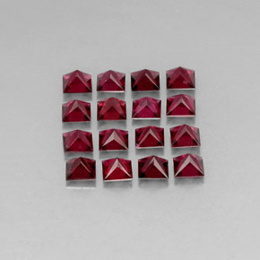캐럿 천연 레드 스피넬 보석, 스퀘어, 3.2×3.1 mm, VVS-VS