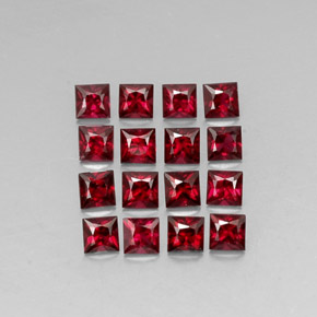 캐럿 천연 레드 스피넬 보석, 스퀘어, 3.1×3.1 mm, VVS-VS