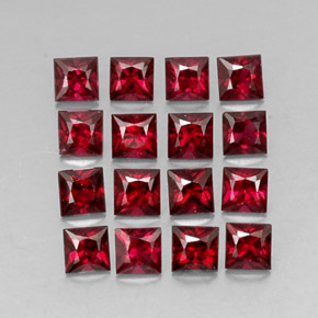 캐럿 천연 레드 스피넬 보석, 스퀘어, 3.1×3.1 mm, VVS-VS