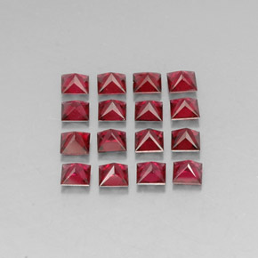 캐럿 천연 레드 스피넬 보석, 스퀘어, 3.1×3.1 mm, VVS-VS