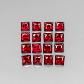 캐럿 천연 레드 스피넬 보석, 스퀘어, 3.1×3.1 mm, VVS-VS