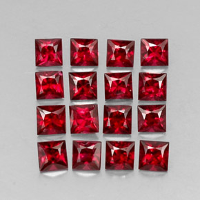 캐럿 천연 레드 스피넬 보석, 스퀘어, 3.1×3.1 mm, VVS-VS