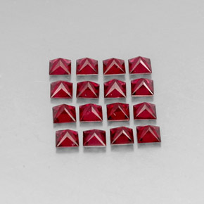 캐럿 천연 레드 스피넬 보석, 스퀘어, 3.1×3.1 mm, VVS-VS