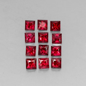 캐럿 천연 레드 스피넬 보석, 스퀘어, 3.1×3.1 mm, VVS-VS