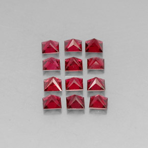 캐럿 천연 레드 스피넬 보석, 스퀘어, 3.1×3.1 mm, VVS-VS